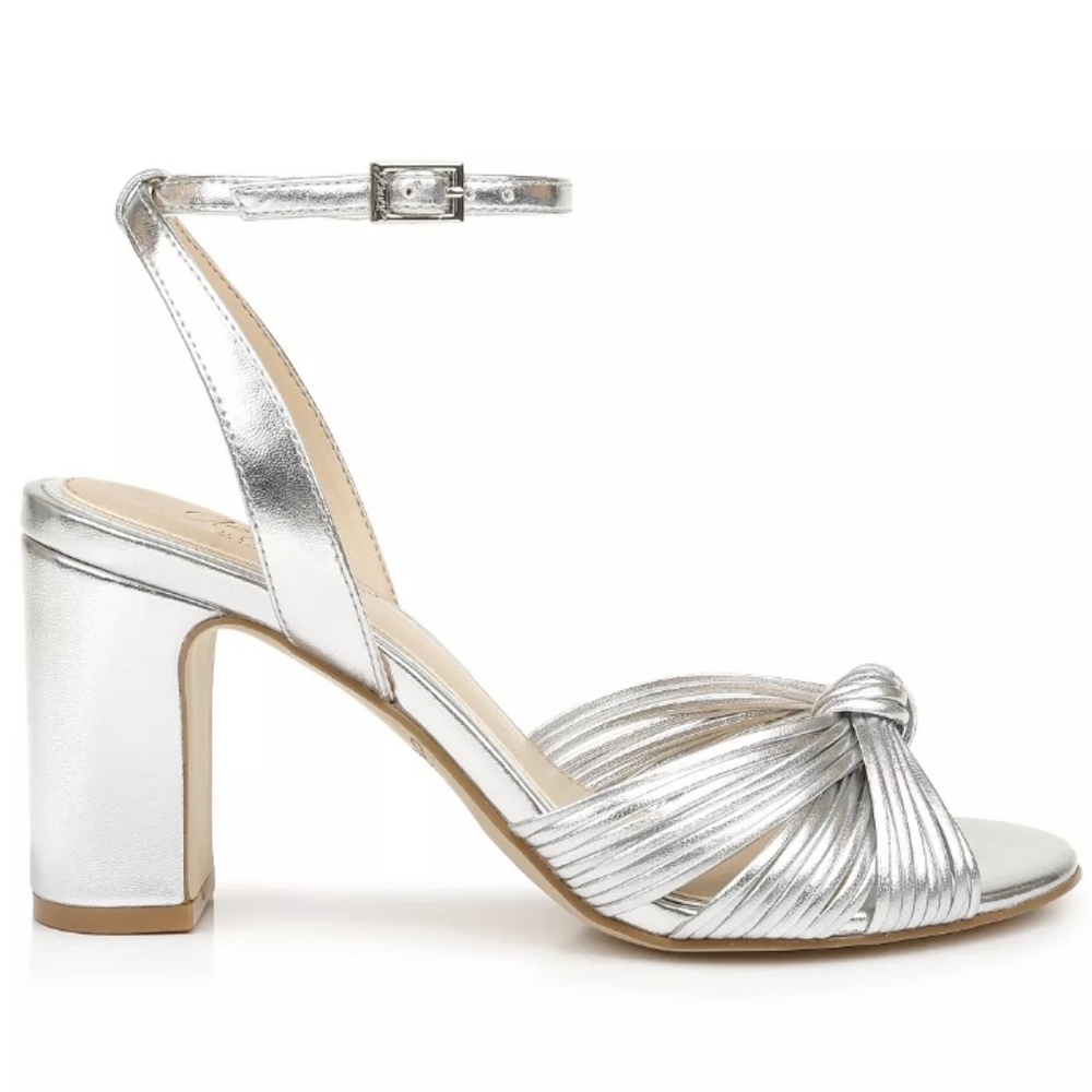 Jewel Badgley Mischka Christen Evening Sandals Silver 9 - Picture 3 of 7